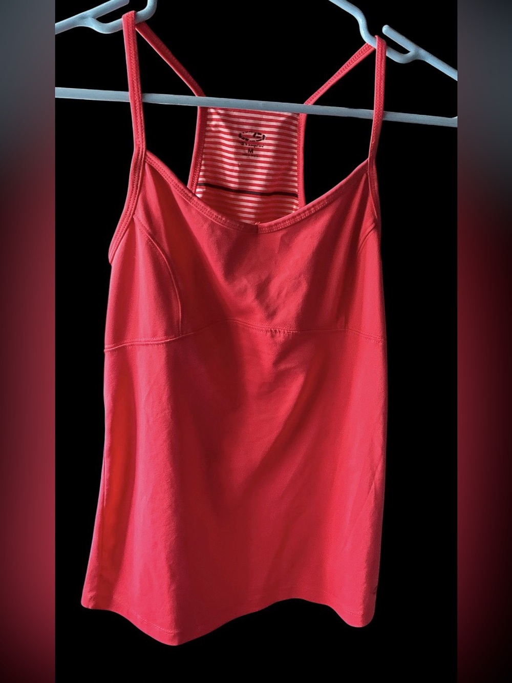 Champion Coral Pink Fitted Racerback Tank Top Size M –